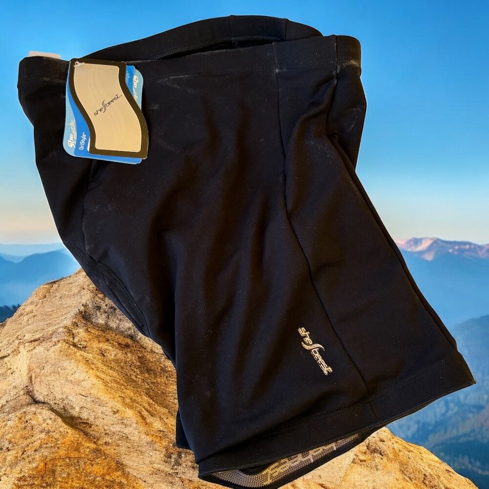 Shebeest Black Padded Cycling Bike Bicycle Shorts Dri-Style Womens XXL NEW - Picture 4 of 13
